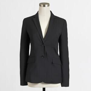 J.Crew Factory black suiting blazer in lightweight wool - size 14